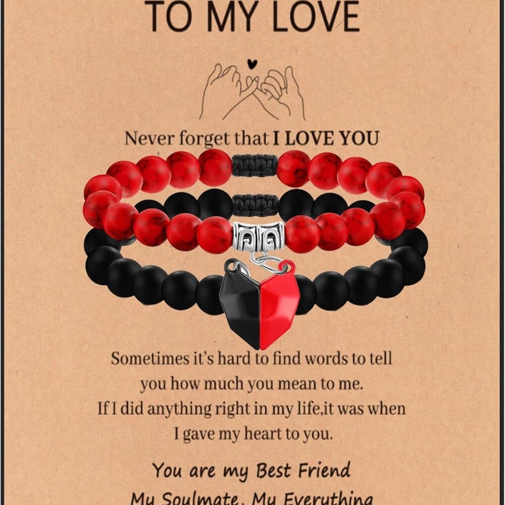 2 Pcs Adjustable Rope Matching Bracelets For Couples,To My Love Couple Bracelets
